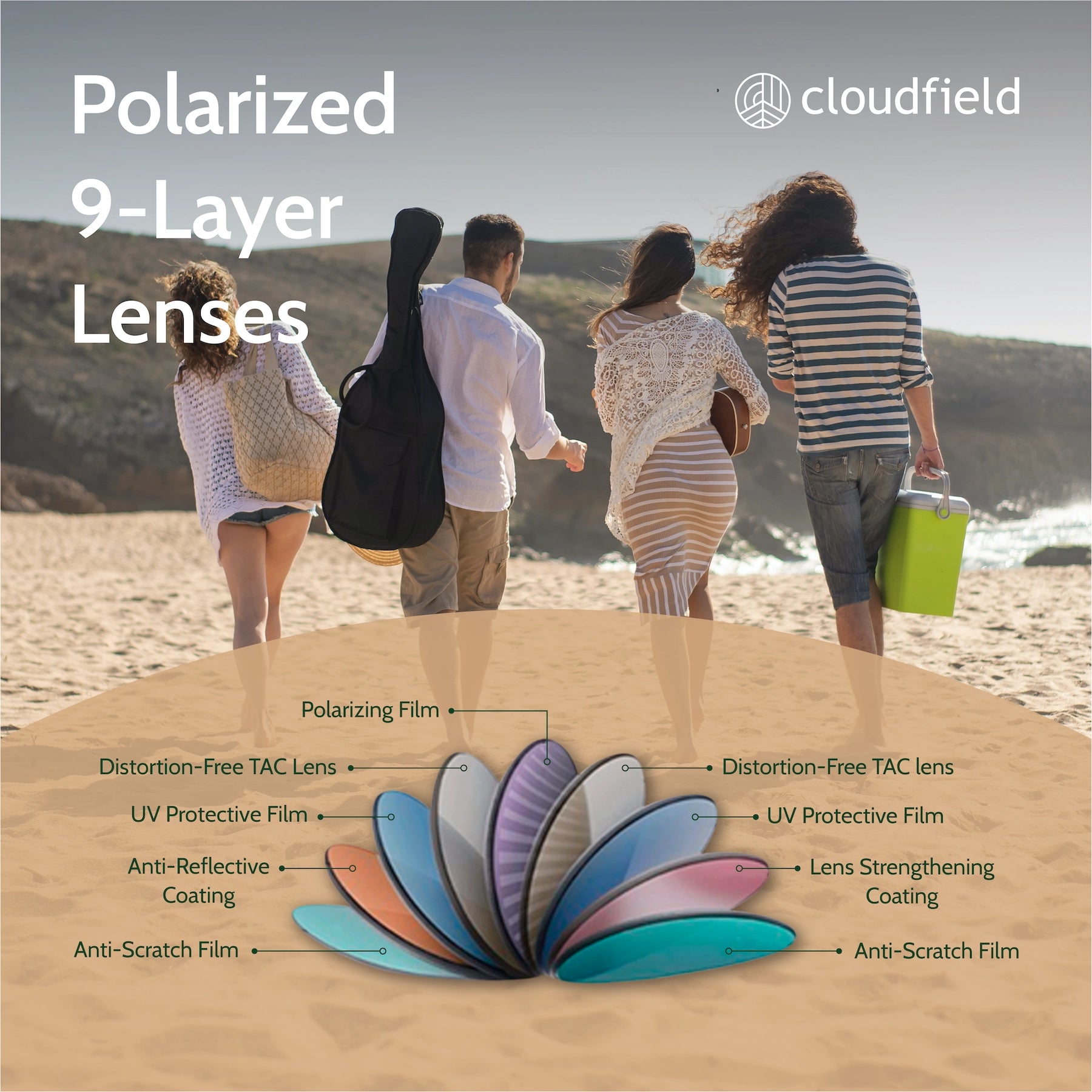 floating unisex polarized sunglasses